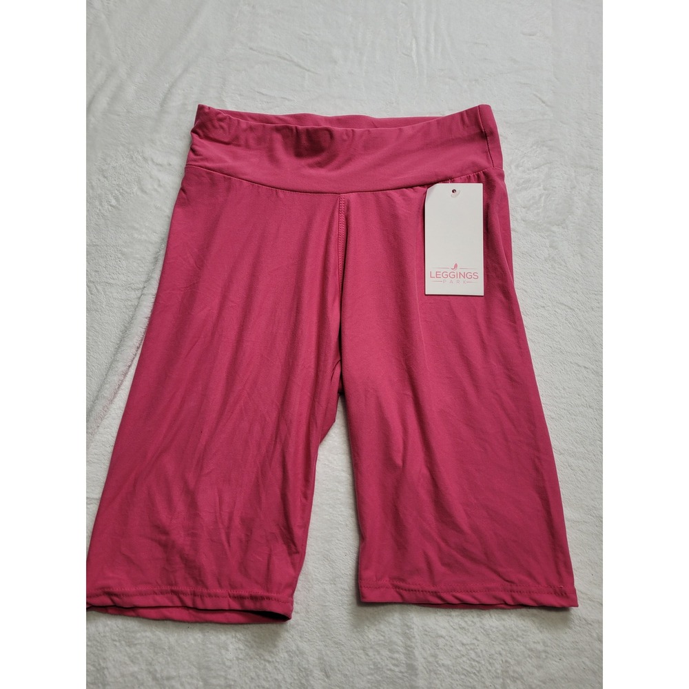 NWT Leggings Park Bike Shorts Womens S/M/L Fuchsia Buttery Soft High Waisted